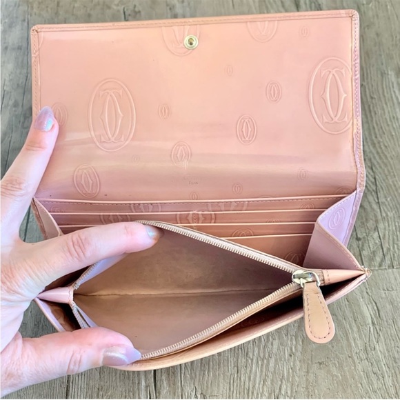 Vintage Cartier Pink Happy Birthday Patent Leather Wallet - Picture 9 of 13